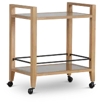 Nantucket Light Tone Woven Bar Cart