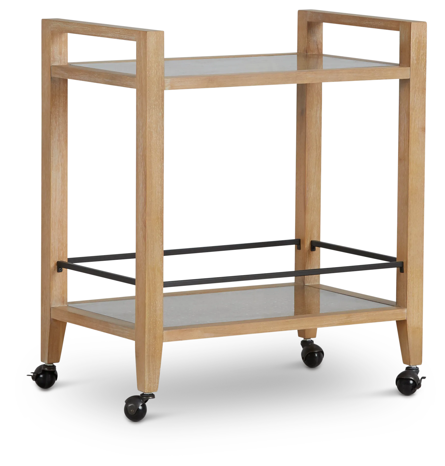 Nantucket Light Tone Woven Bar Cart