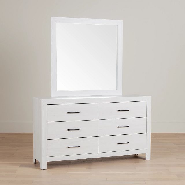 Ollie White Dresser & Mirror