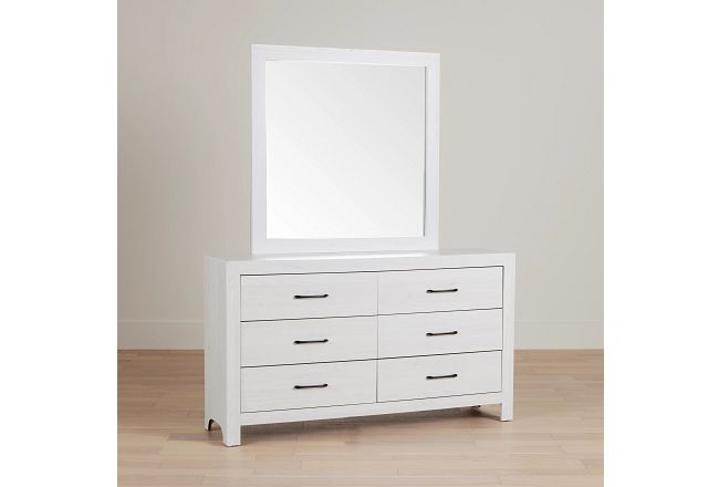 Ollie White Dresser & Mirror