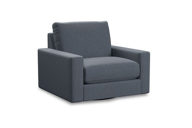 Edgewater Victory Dark Blue Swivel Chair