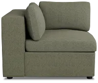 Destin Sutton Green Fabric Corner Chair