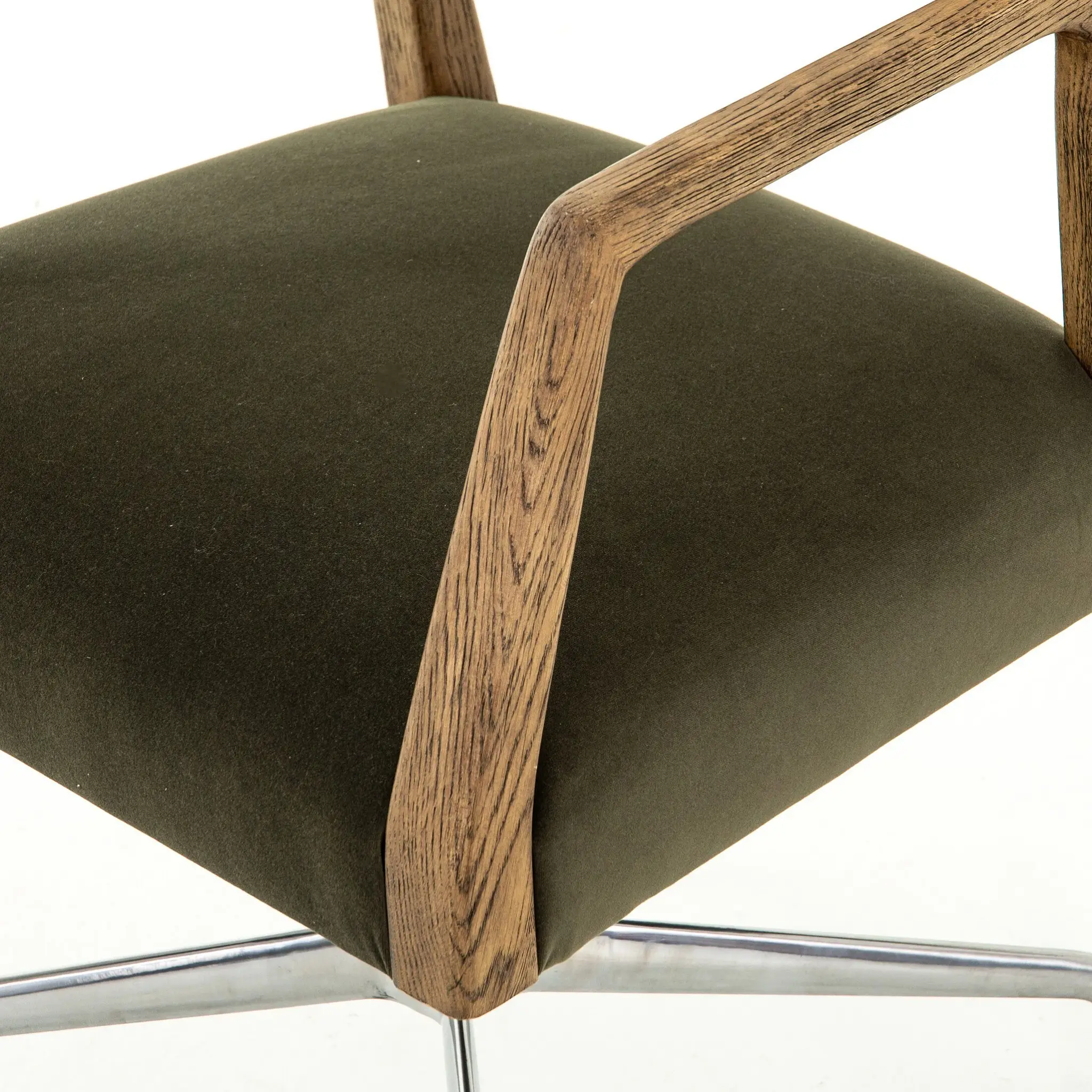 Four Hands Tyler Dark Green Velvet Desk Chair Four Hands Tyler Dark Green Velvet Desk Chair