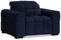Gemma Navy Velvet Power Recliner