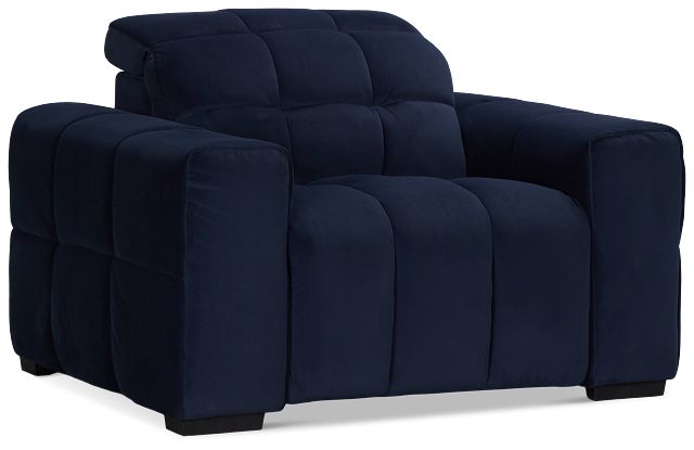 Gemma Navy Velvet Power Recliner