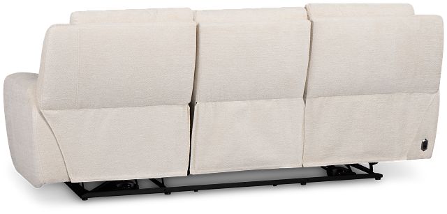 Bennett Light Beige Fabric Power Reclining Sofa