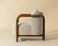 Marteen Light Taupe Fabric Accent Chair