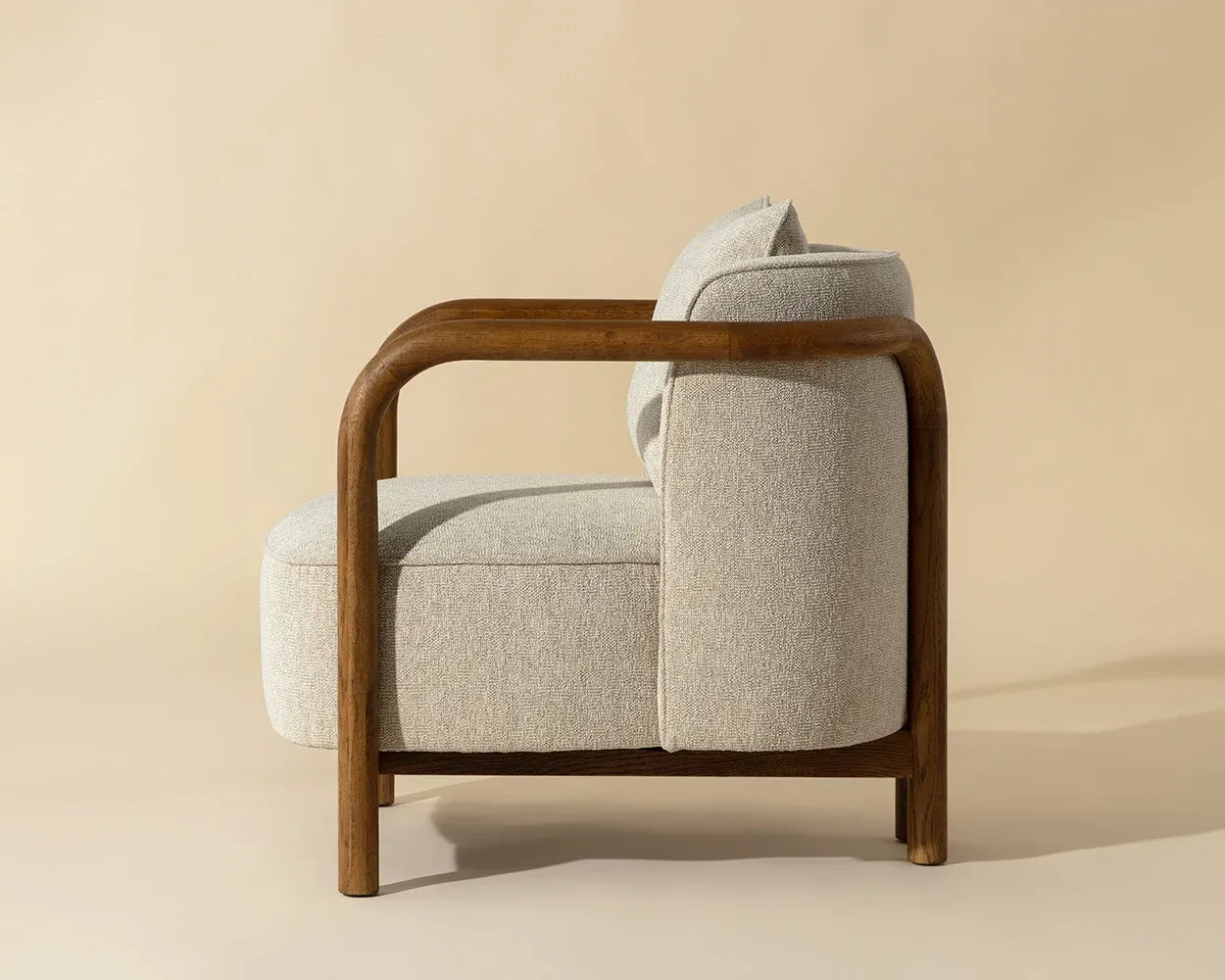 Marteen Light Taupe Fabric Accent Chair