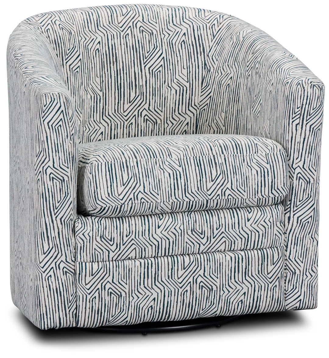 Raya Multicolored Fabric Swivel Chair