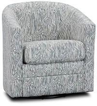 Raya Multicolored Fabric Swivel Chair