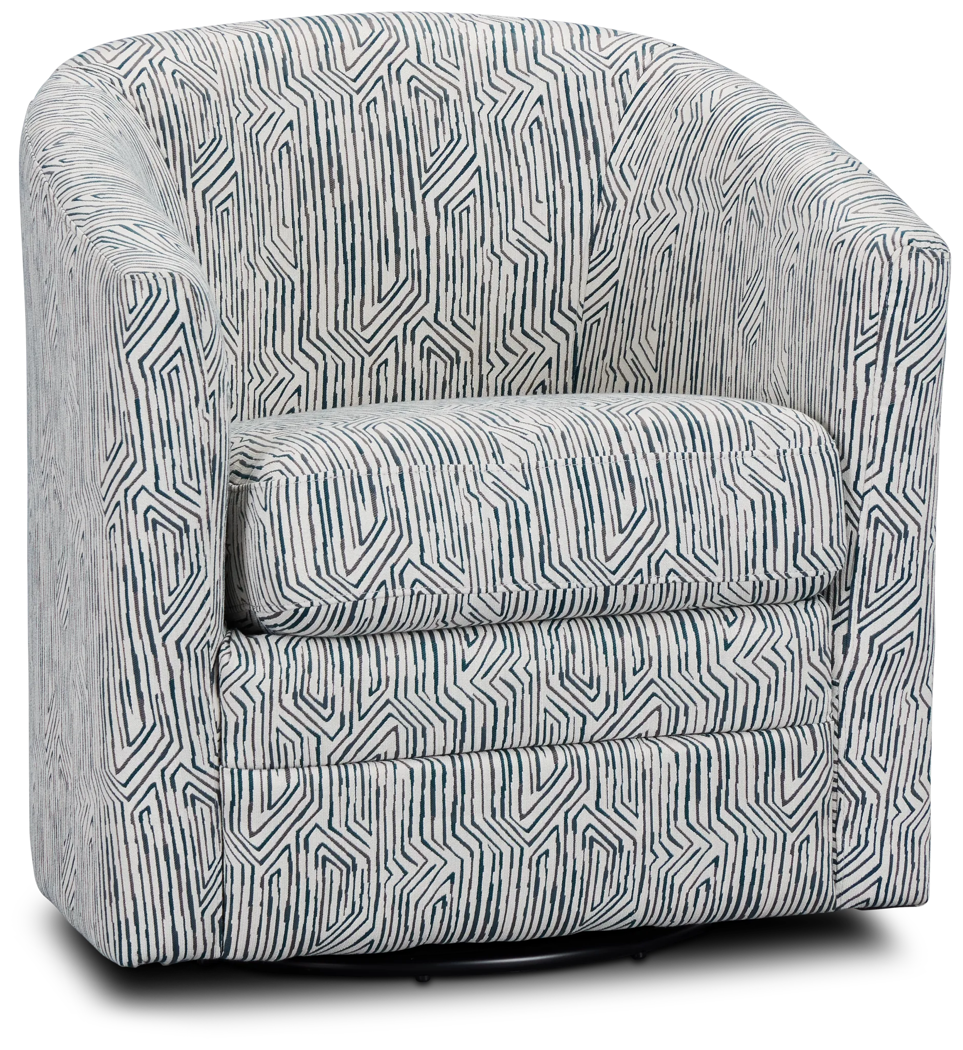 Raya Multicolored Fabric Swivel Chair