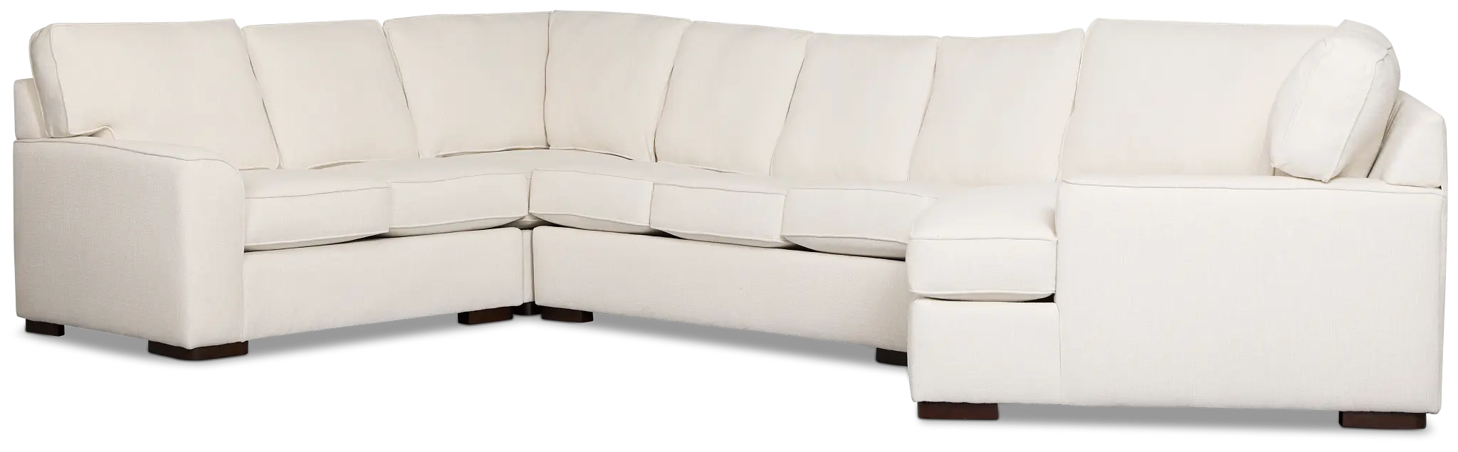 Sinclair Light Beige Fabric Right Cuddler Innerspring Sleeper Sectional Sinclair Light Beige Fabric Right Cuddler Innerspring Sleeper Sectional