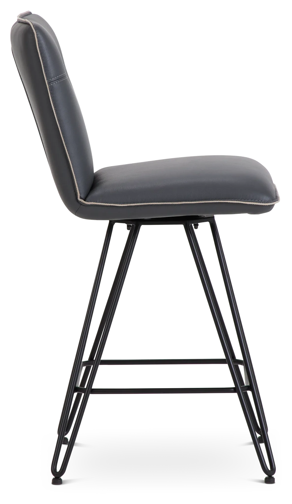 Demi Dark Gray Swivel 24" Upholstered Barstool