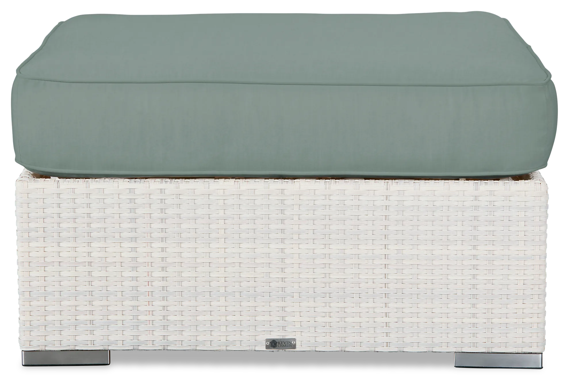 Biscayne Teal Ottoman