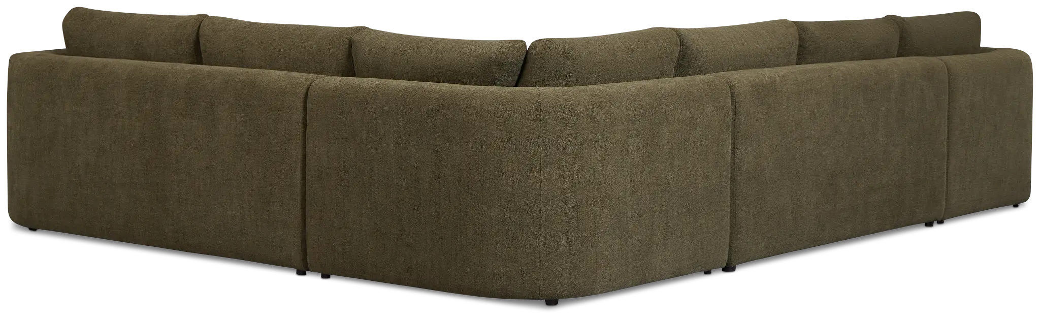 Alma Dark Green Fabric Medium Left Chaise Sectional Alma Dark Green Fabric Medium Left Chaise Sectional