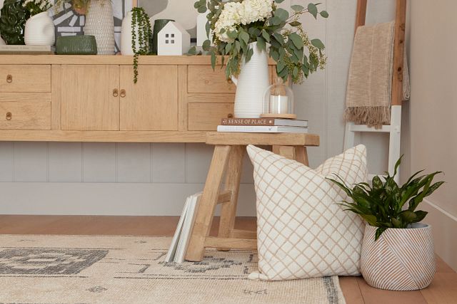 Nash Light Tone Square Stool