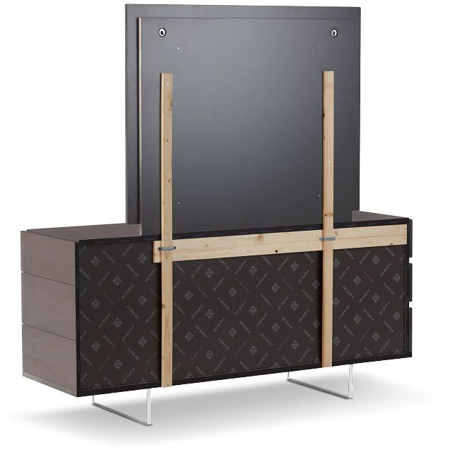 Athena Dark Gray Dresser & Mirror