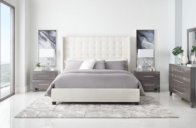 Marco White Uph Platform Bed