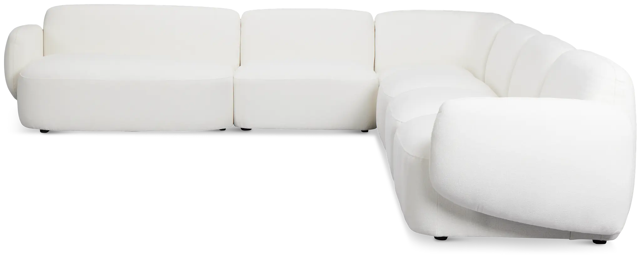 Halsey White Fabric Large Left Cuddler Sectional Halsey White Fabric Large Left Cuddler Sectional