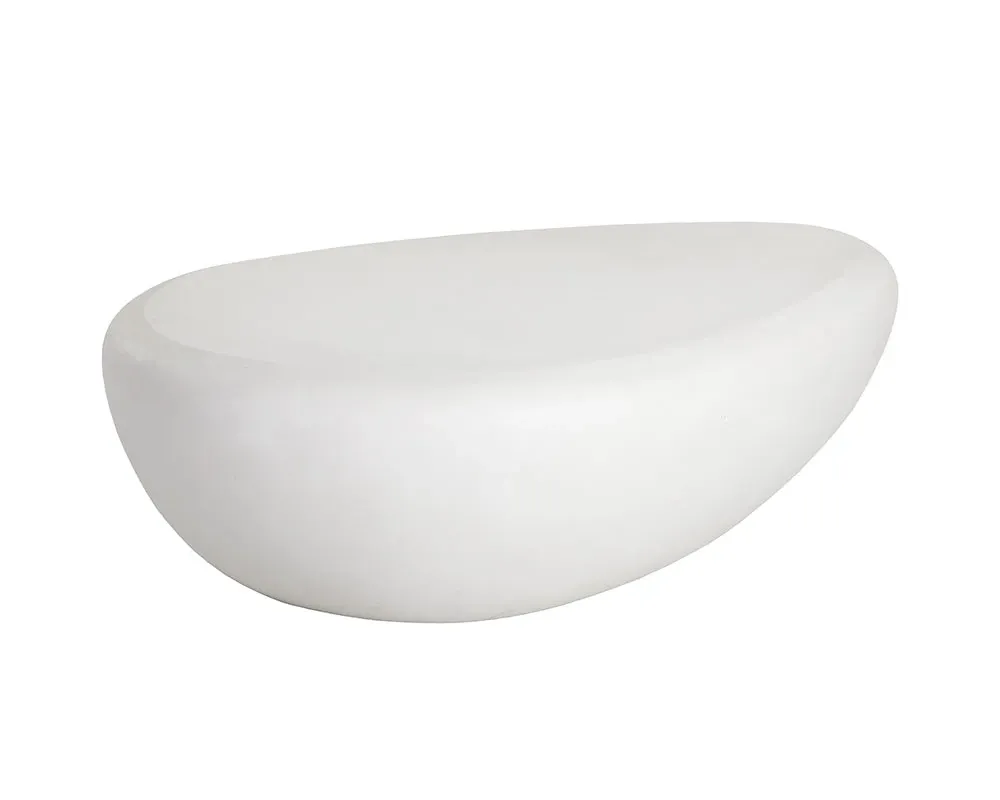 Belina White Oval Coffee Table