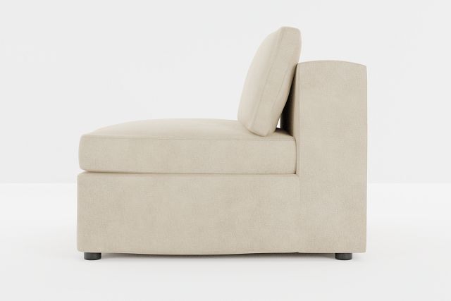 Destin Peyton Beige Fabric Armless Chair