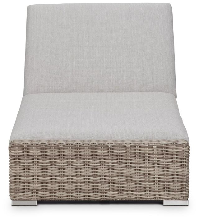 Raleigh Gray Woven Cushioned Chaise