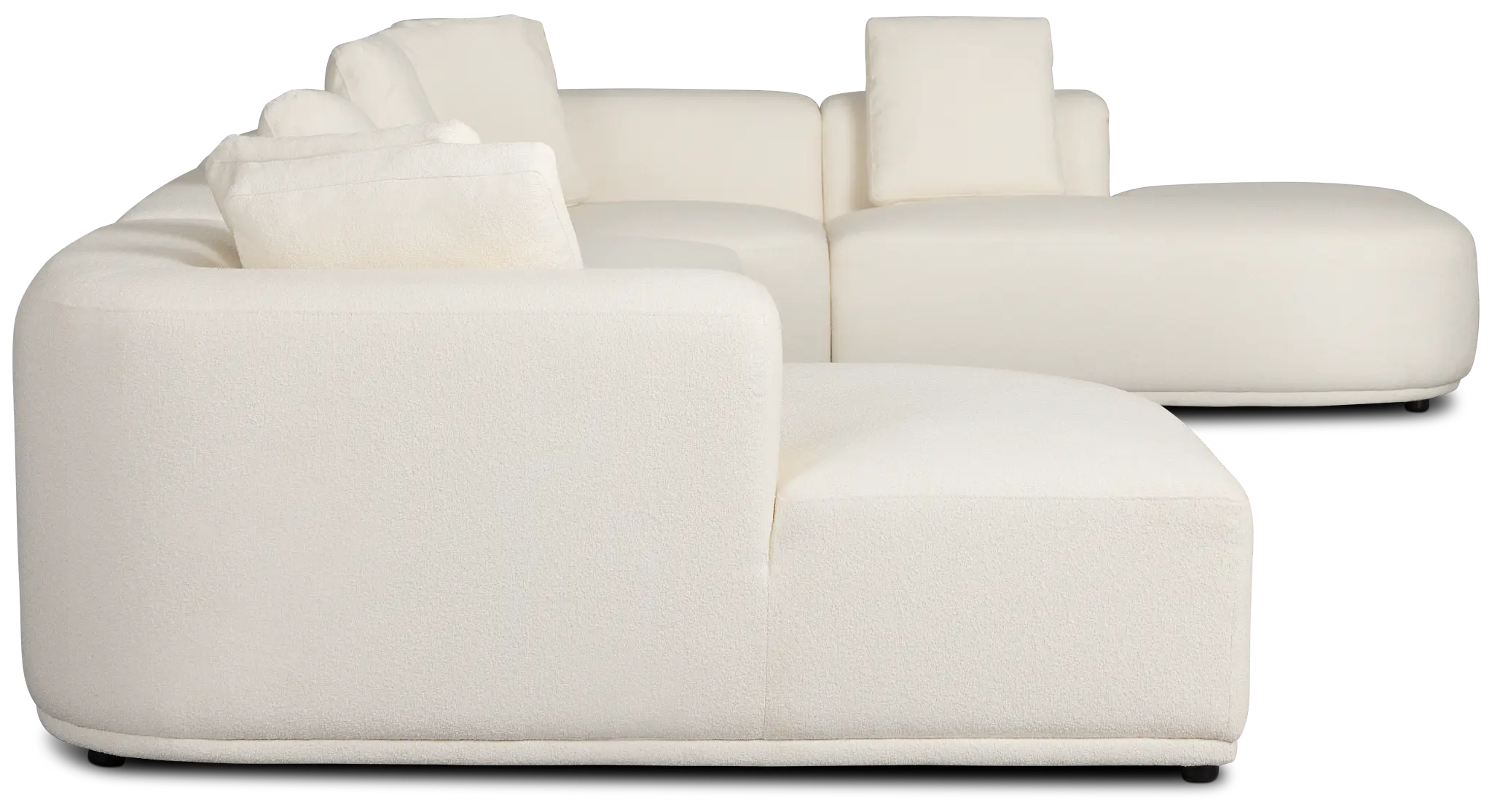 Catalina White Fabric Large Left Chaise Sectional Catalina White Fabric Large Left Chaise Sectional