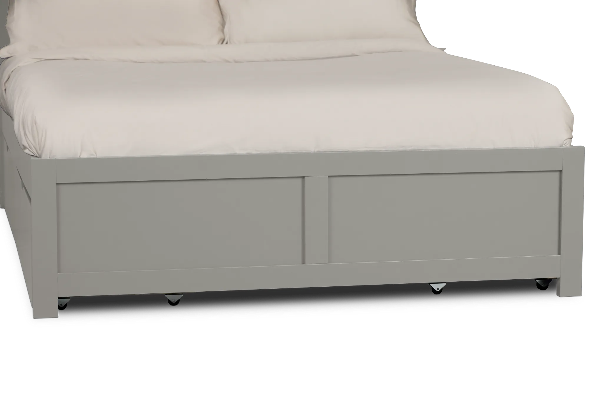 Charleston Gray Panel Bed With 4 Storage Drawers