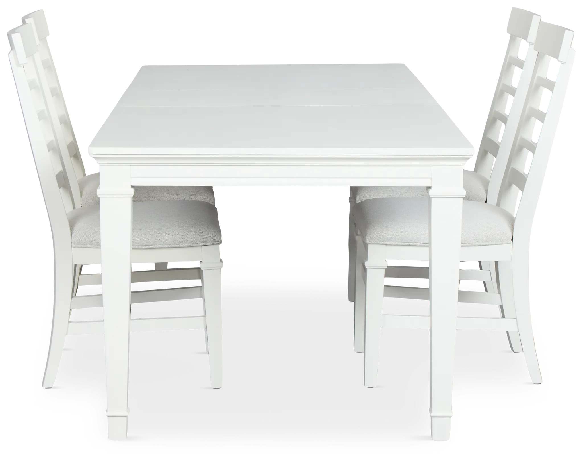Cape Cod Ivory Rect Table & 4 Upholstered Chairs