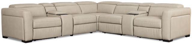 Melody Light Gray Micro Large Triple Power Reclining Two-arm Sectional