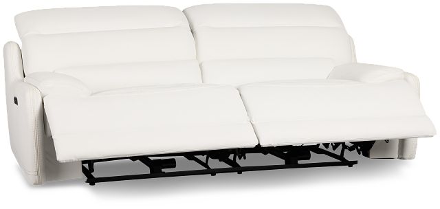 Jett White Micro Power Reclining Sofa