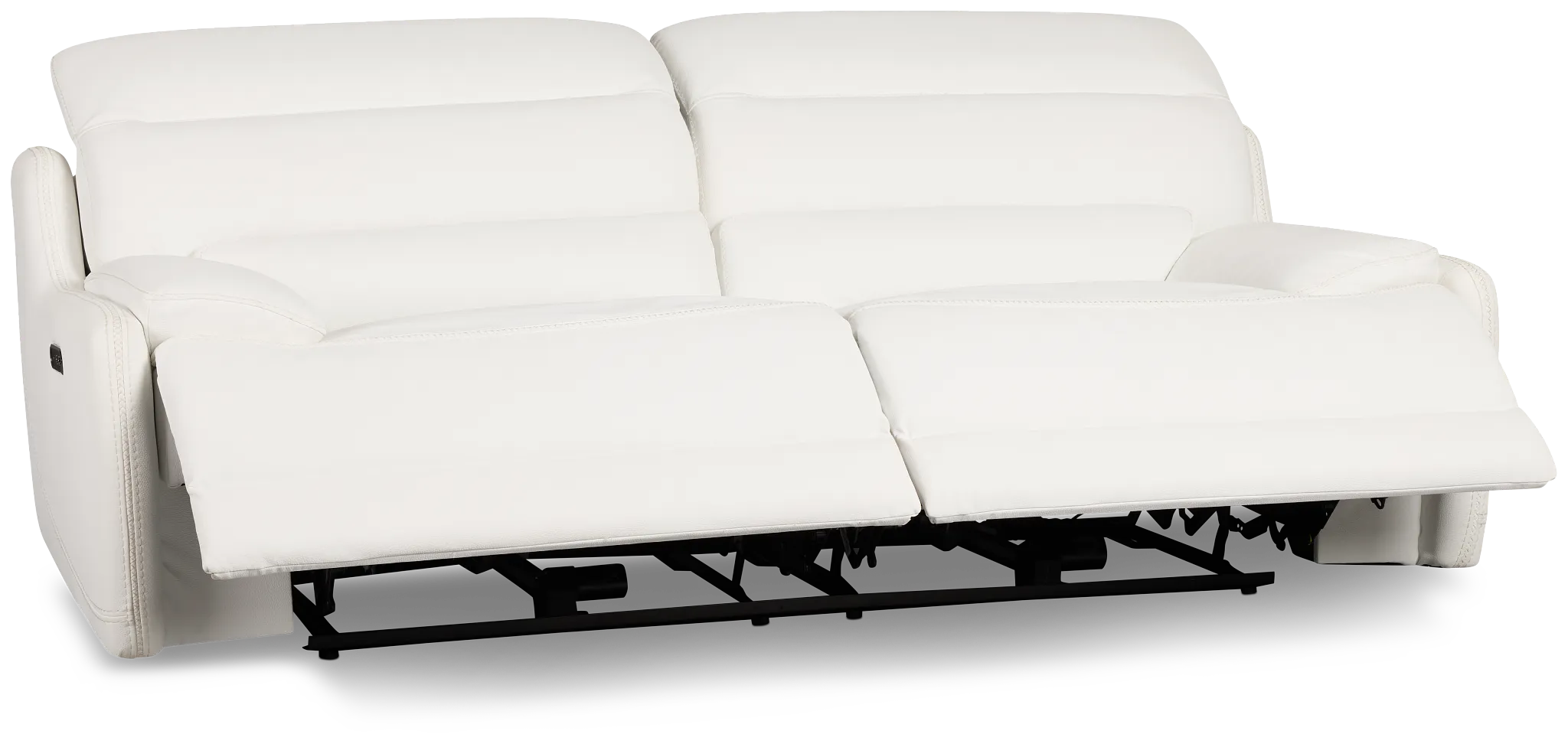 Jett White Micro Power Reclining Sofa