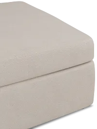 Destin Sutton Beige Fabric Cocktail Ottoman