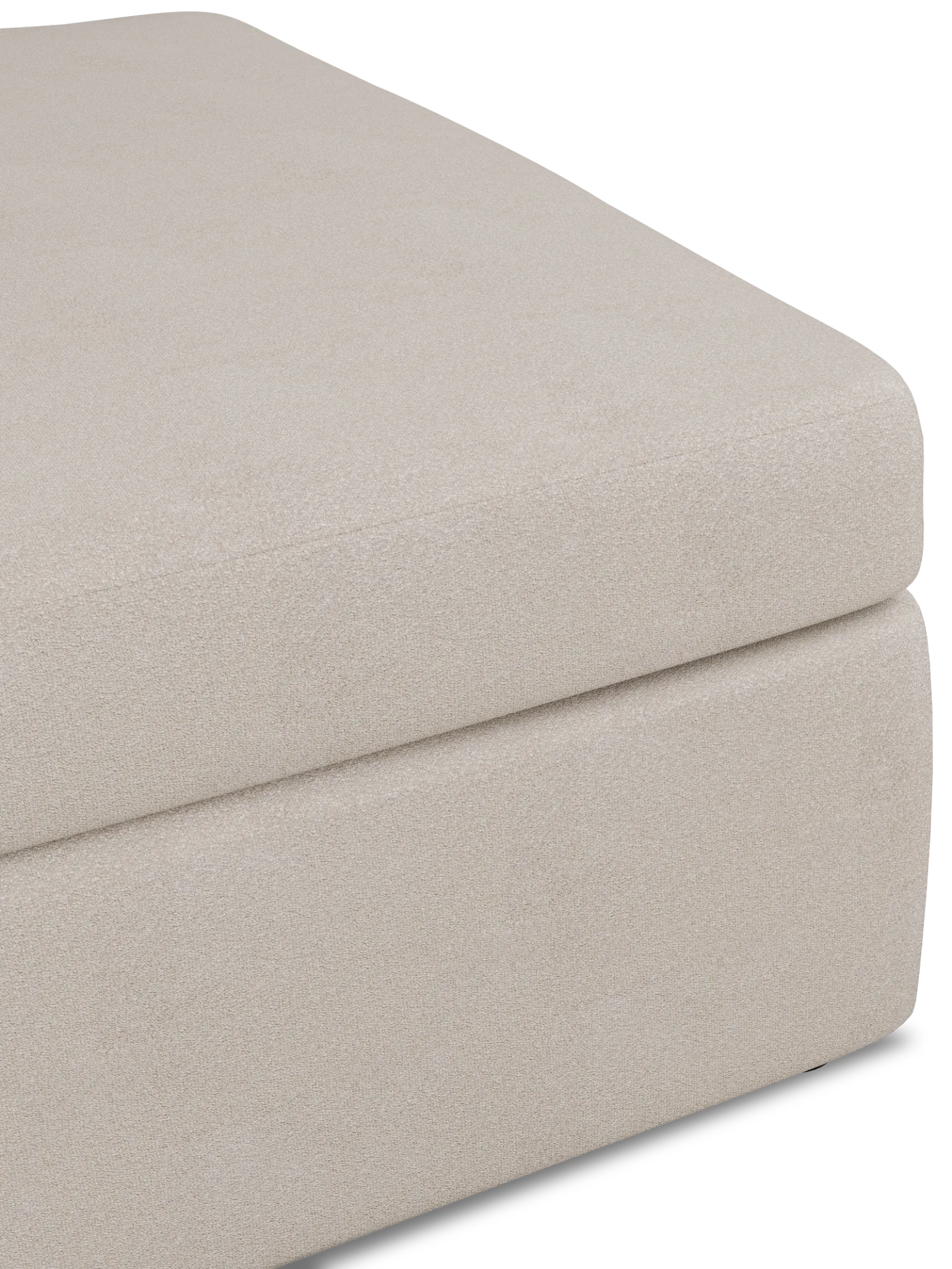 Destin Sutton Beige Fabric Cocktail Ottoman