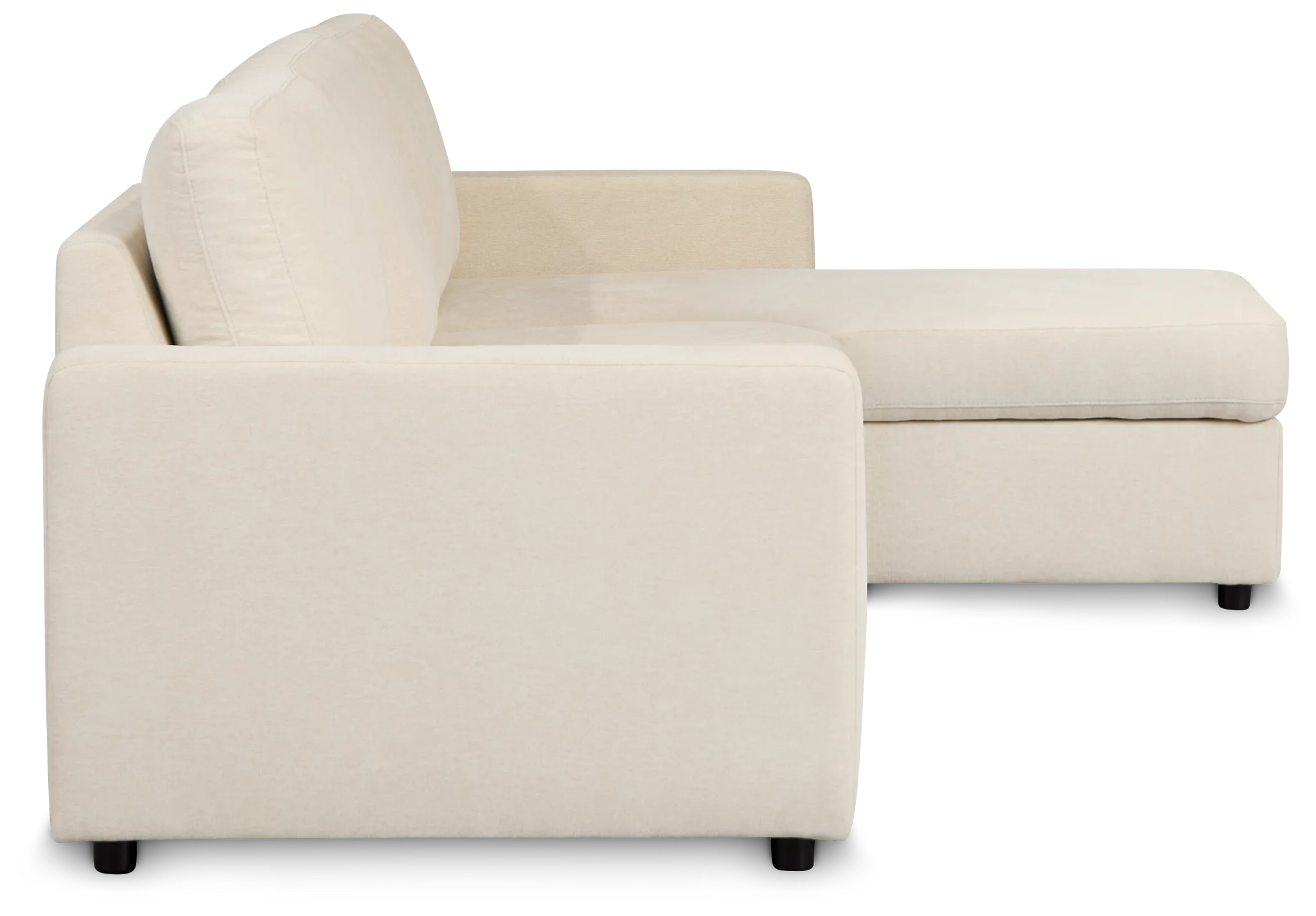 Addie Beige Fabric Right Chaise Storage Sectional