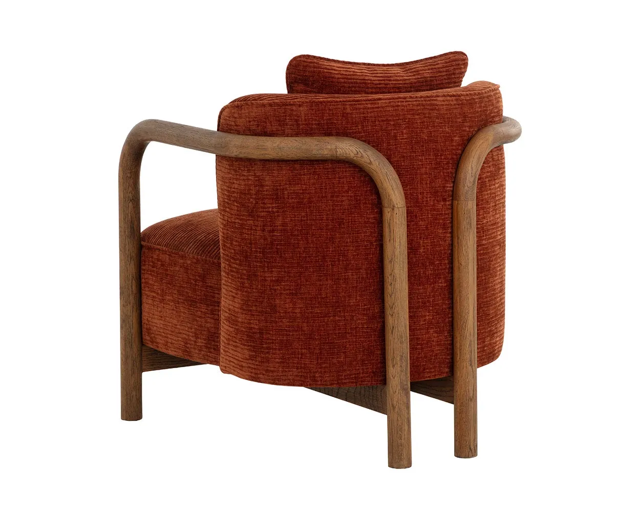 Marteen Orange Fabric Accent Chair