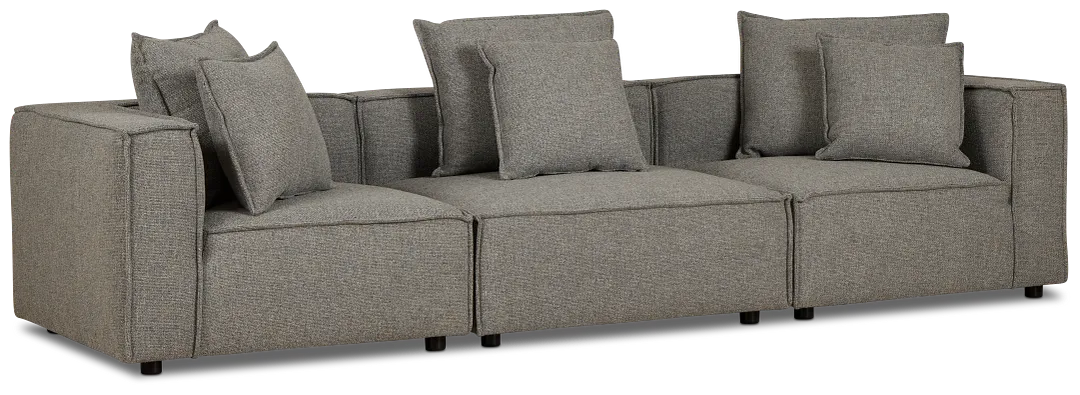 Tatum Gray Fabric 3-piece Modular Sofa