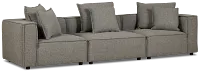 Tatum Gray Fabric 3-piece Modular Sofa