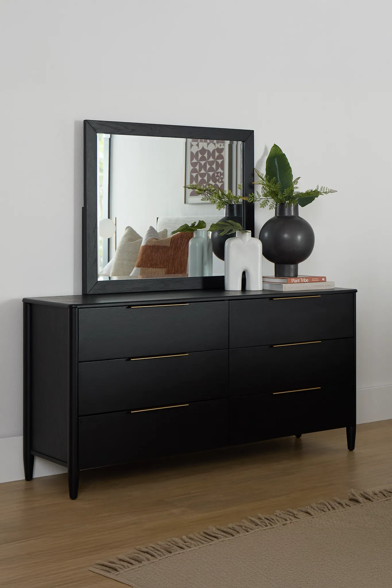 Stockton Black Dresser & Mirror