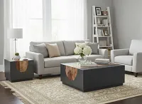 Raul Gray Square End Table