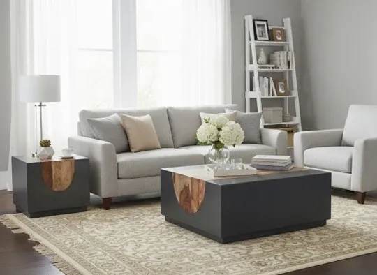 Raul Gray Square End Table