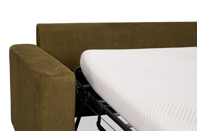 Carmen Green Fabric Memory Foam Sleeper