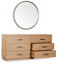 Malibu Light Tone Dresser & Mirror