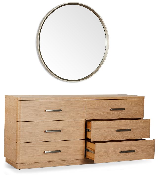 Malibu Light Tone Dresser & Mirror