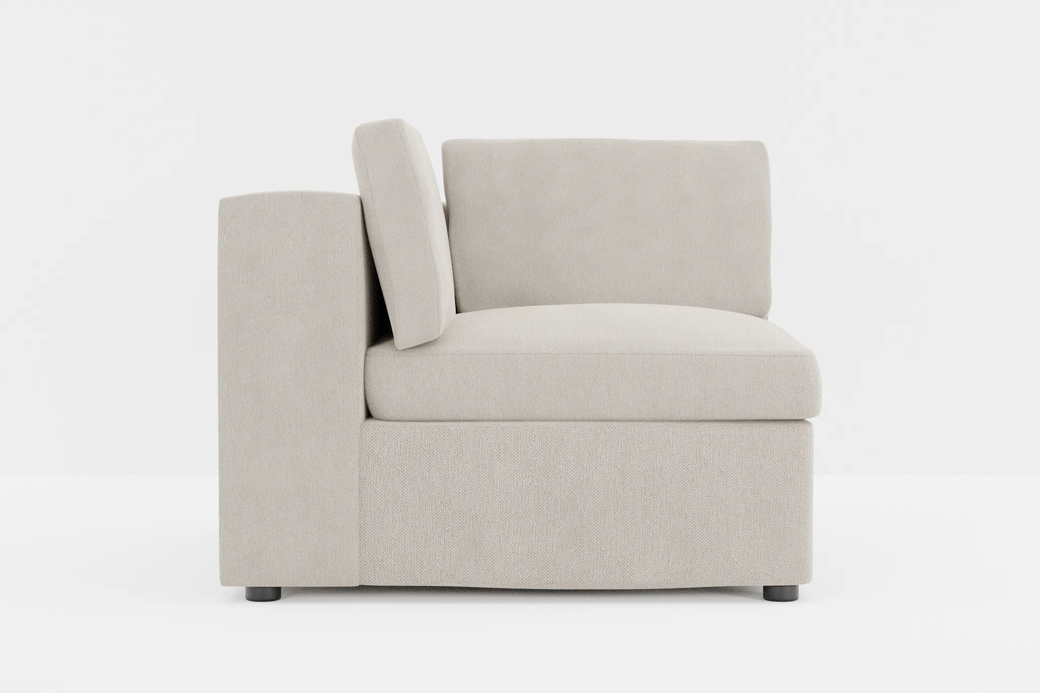 Destin Revenue Beige Fabric Corner Chair