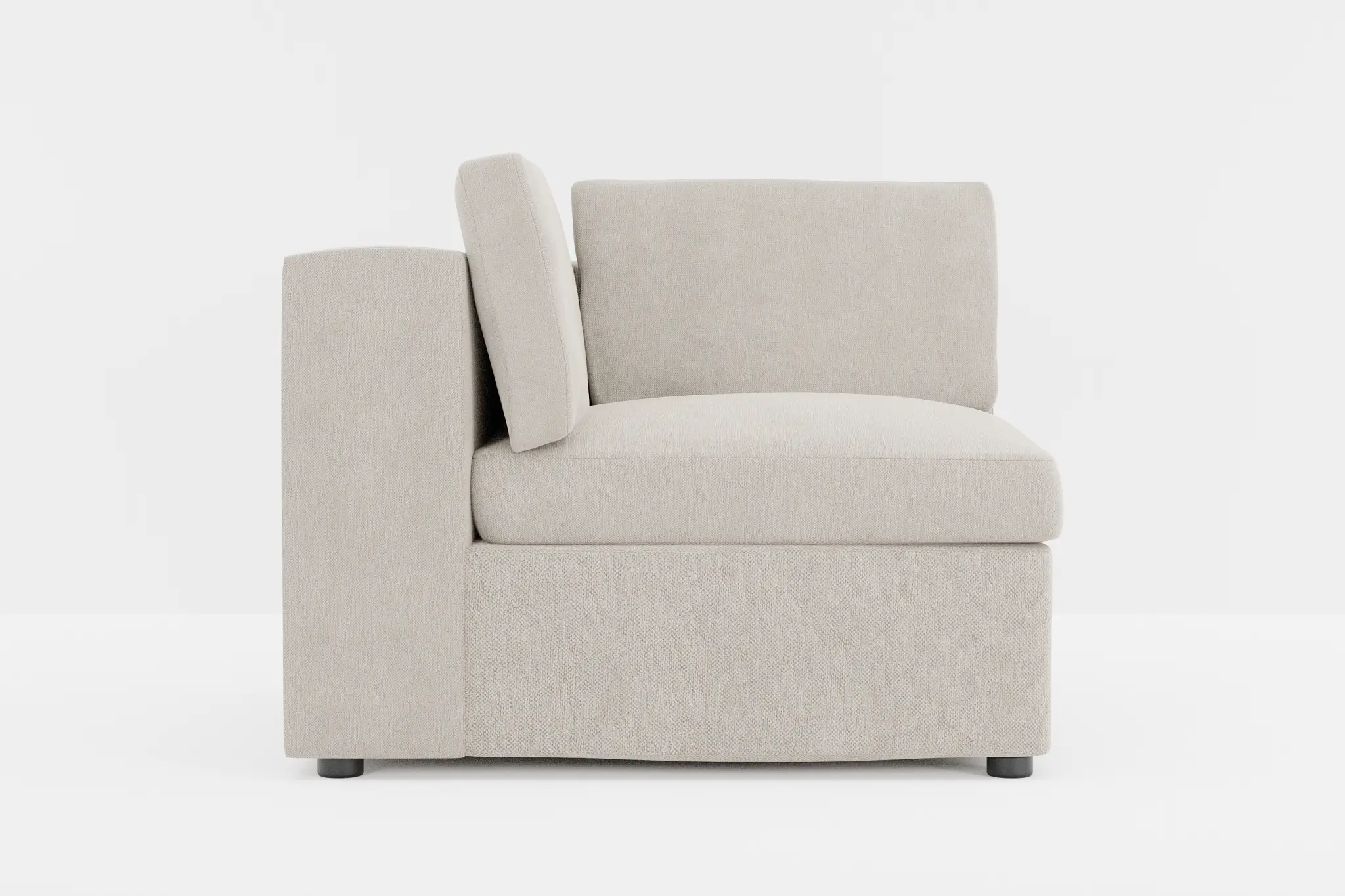 Destin Revenue Beige Fabric Corner Chair Destin Revenue Beige Fabric Corner Chair