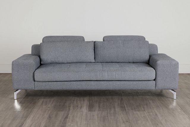 Onyx Dark Gray Fabric Sofa