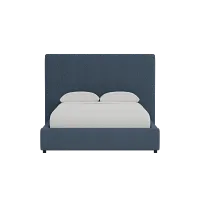 Grayton Elite Dark Blue 54" Upholstered Platform Bed