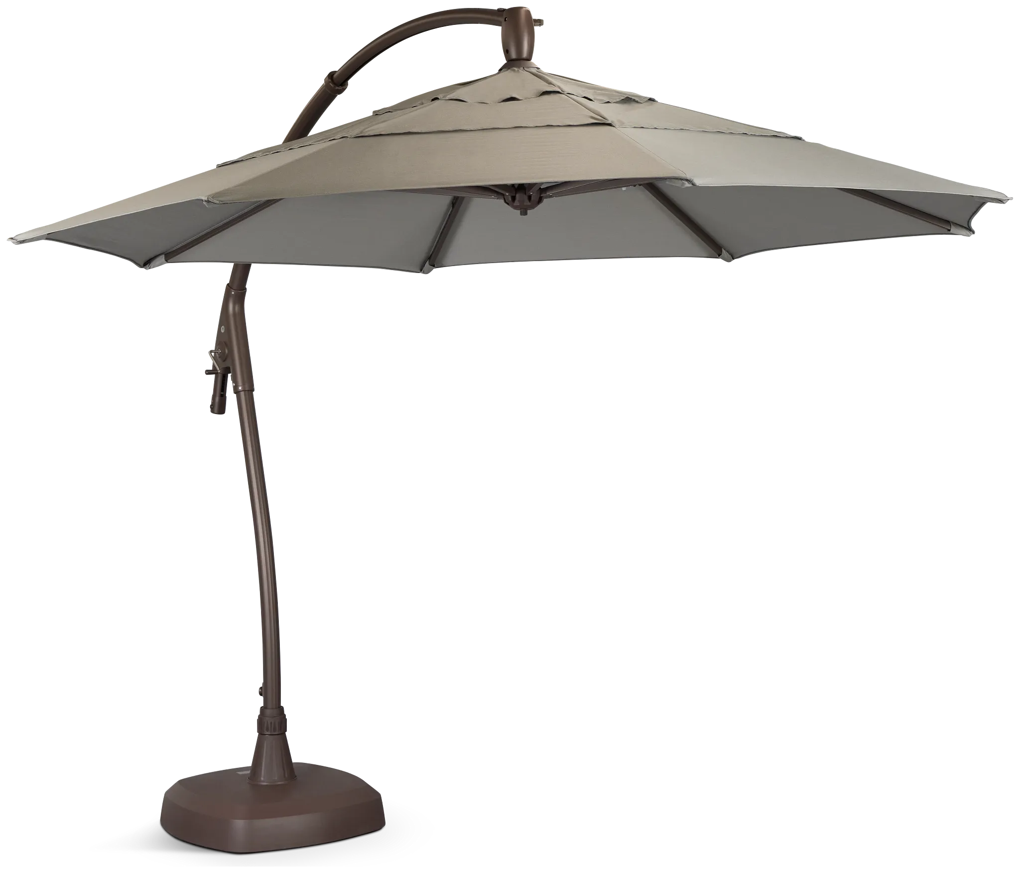 Belize Gray Cantilever Umbrella Set
