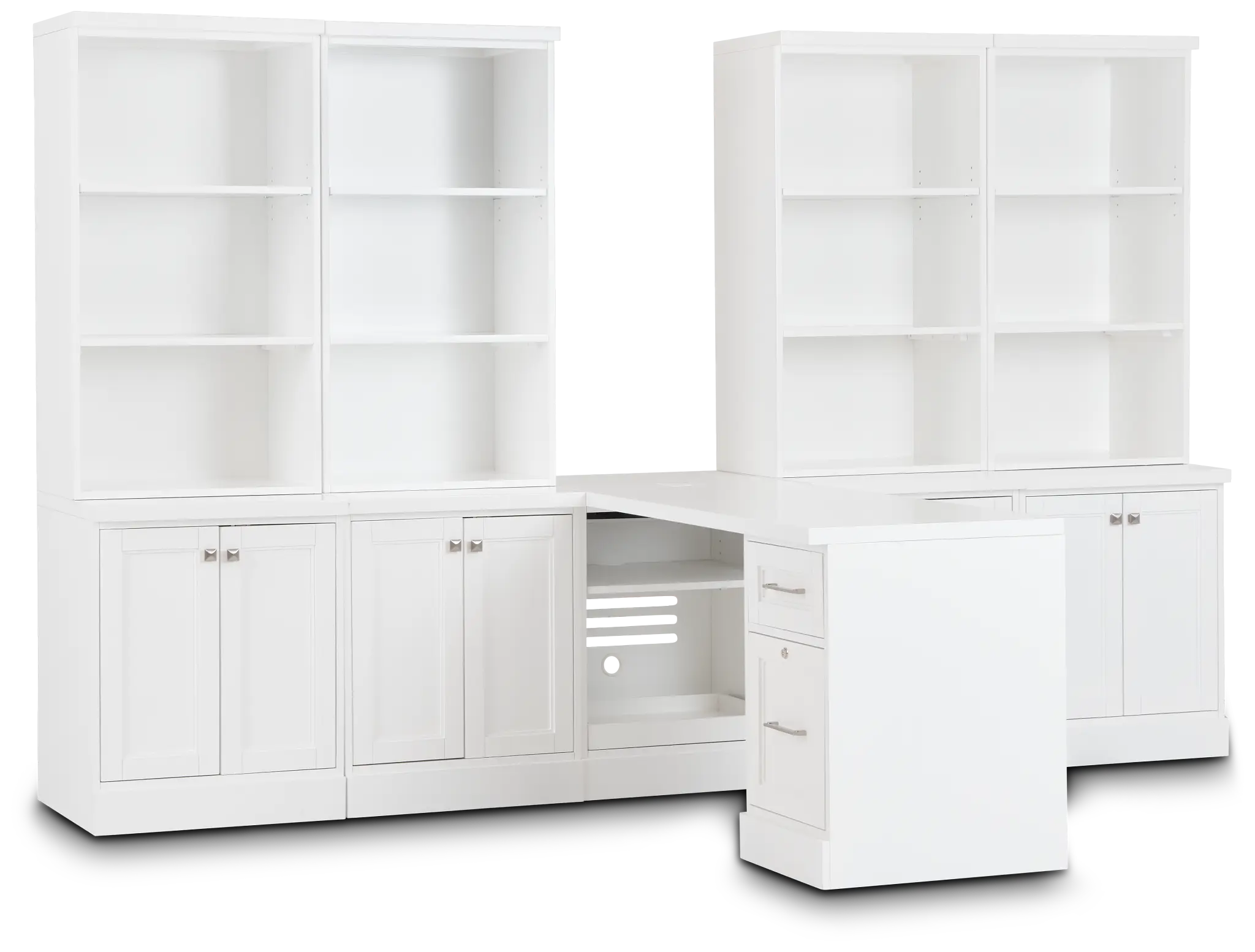 Newport White Large Peninsula Door Wall Desk Newport White Large Peninsula Door Wall Desk